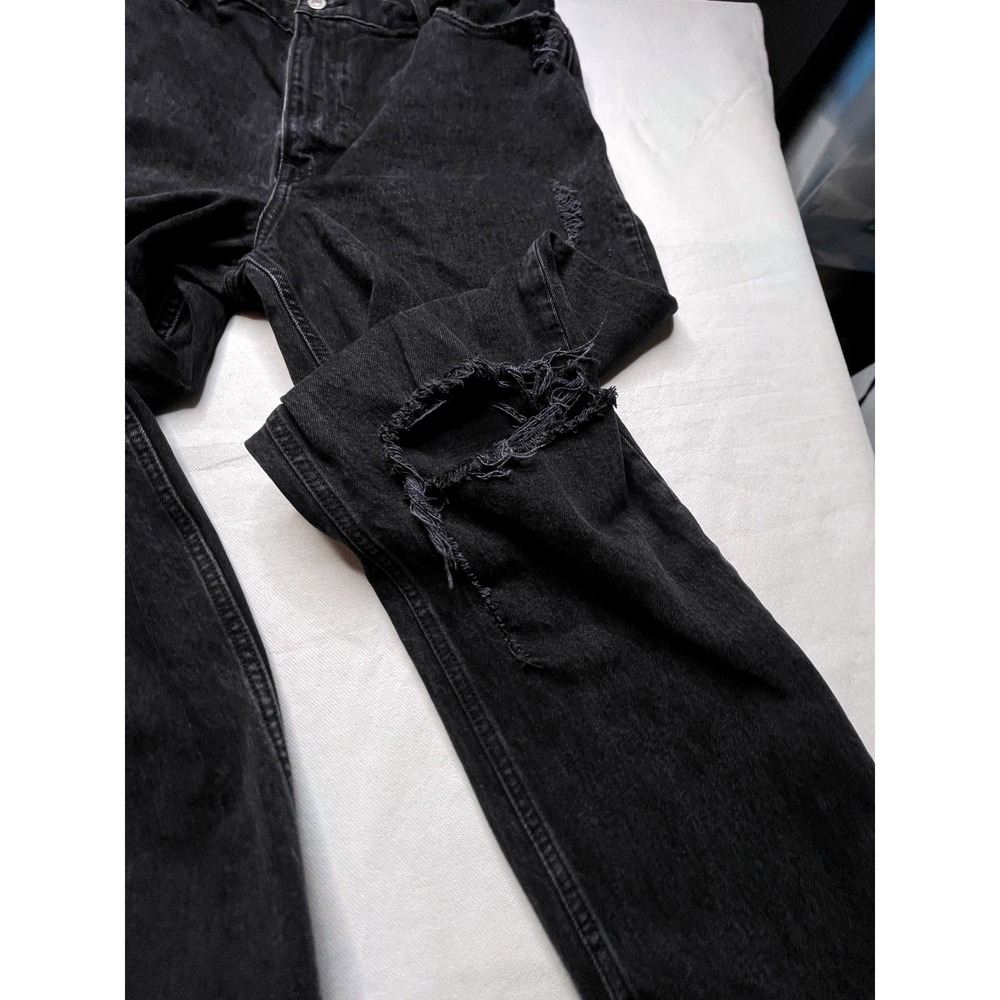 Abercrombie & Fitch Jeans WOMENS 32/14R 90s Straight Ultra High Rise Distressed - Picture 3 of 16